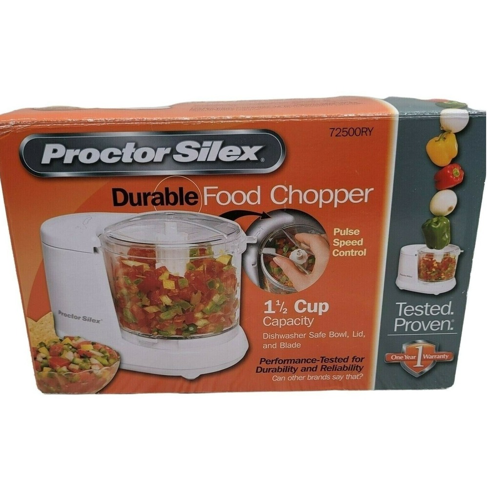 Proctor Silex Food Chopper 1.5‎ Cup White 72500RY Pulse Control